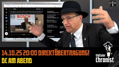 Aufzeichnung vom 14.10.25 Direktübertragung! DC am Abend