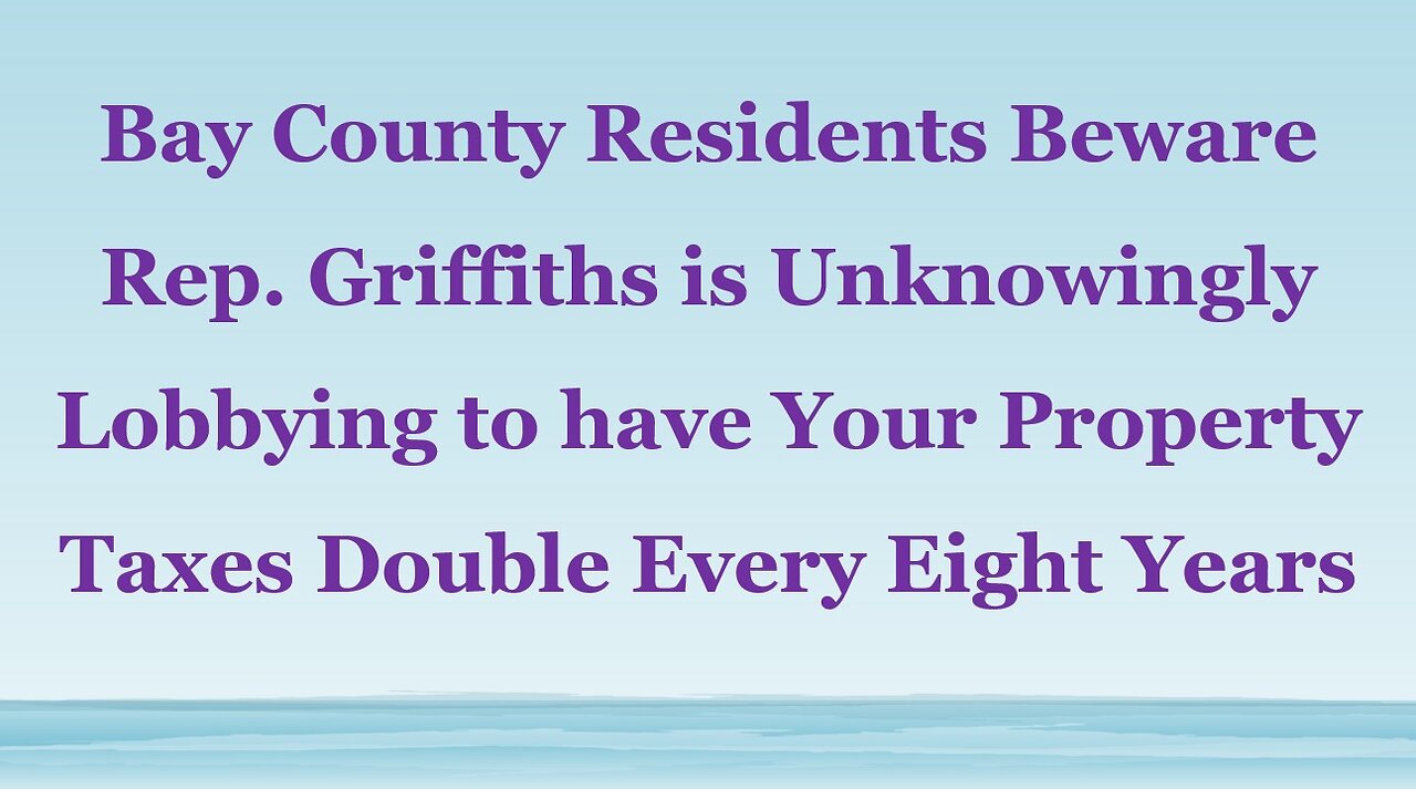 Sen. Trumbull and Rep Griffitts Your Voters Need Your Help for the Taxman Cometh for Them - Clarification: People in General not our Commissioners believe the Headline