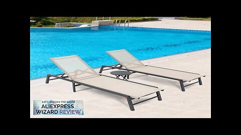 Aluminum Free-Assemble Outside Anti-Rust Pool Lounge Chairs Lay Flat Sun Loungers Review