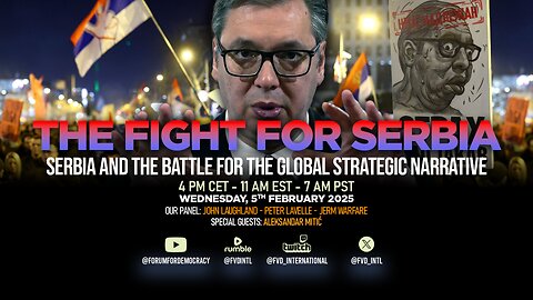 Skip to content 🏛️ The Forum and Friends: The Fight for Serbia with Dr Aleksandar Mitić 🏛️
