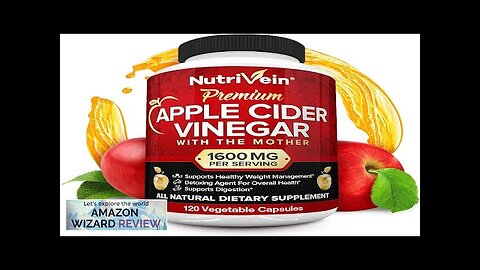 Nutrivein Apple Cider Vinegar Capsules with Mother 1600mg 120 Vegan Review