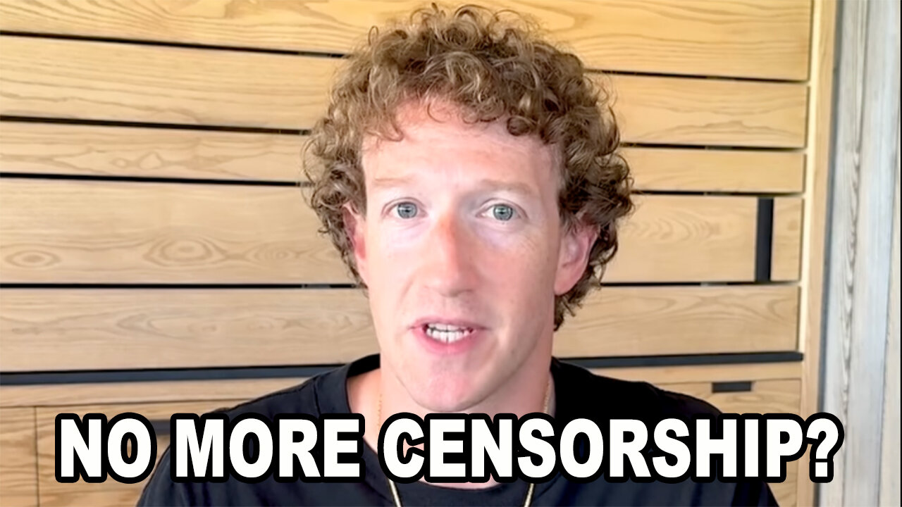 Mark Zuckerberg Announces The END Of Its CENSORSHIP Program On Facebook and Instagram - WHY NOW?