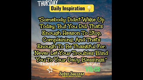 🗣Choose Optimism & Be Thankful Today‼️❤️#DailyInspiration #MorningQuote #SoberCoach #Quotes