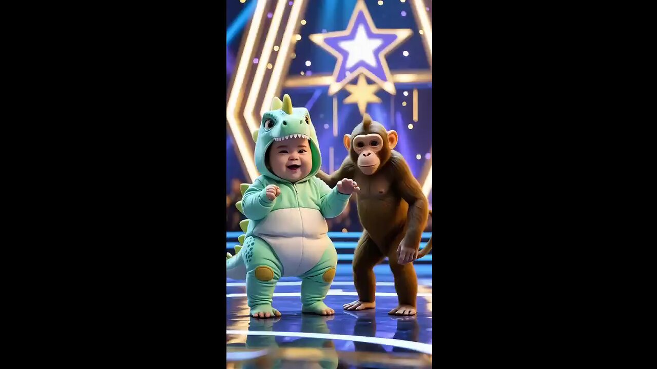 OMG their Performance was absolutely adorable!! Baby Dino And Monkey🤩