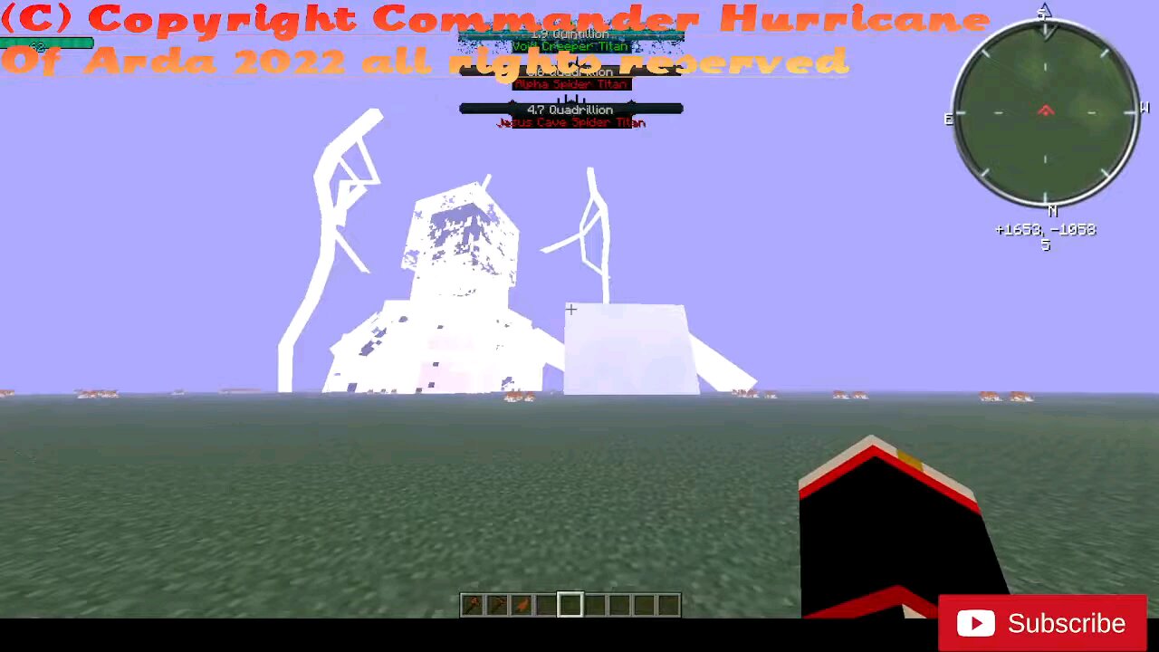 Minecraft mob battle void creeper titan vs Jesus spider Titan