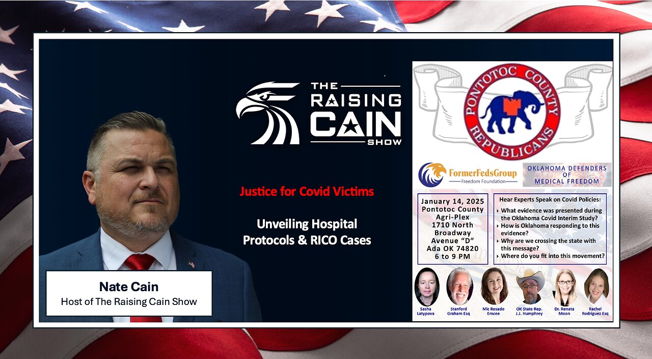 The Raising Cain Show: Justice for Covid Victims: Unveiling Hospital Protocols & RICO Cases ⚖️💉