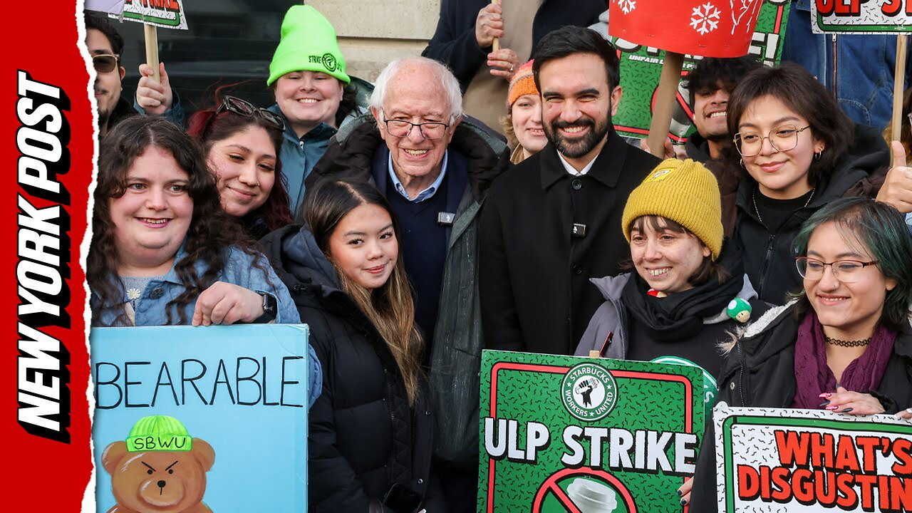 Sanders and Mamdani make surprise stop at Starbucks strike