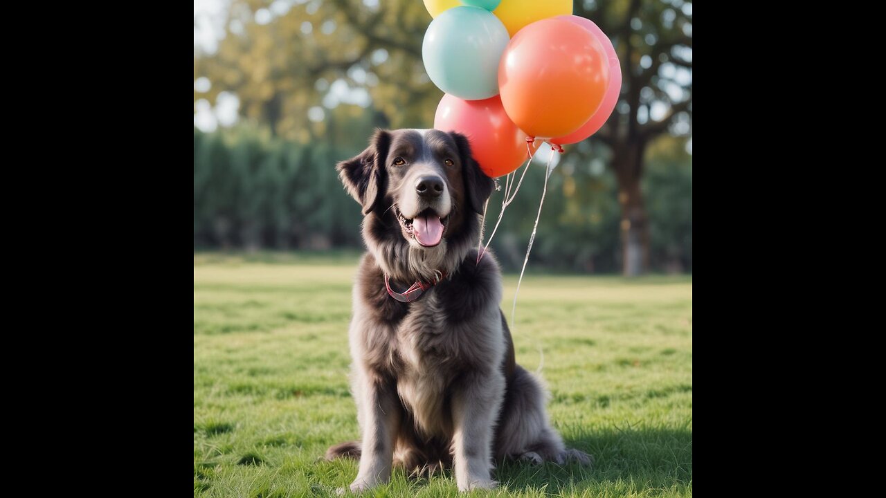 Video of Dogs with Balloons