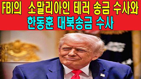 FBI의 소말리아인 테러 송금 수사와 한동훈 대북송금 수사