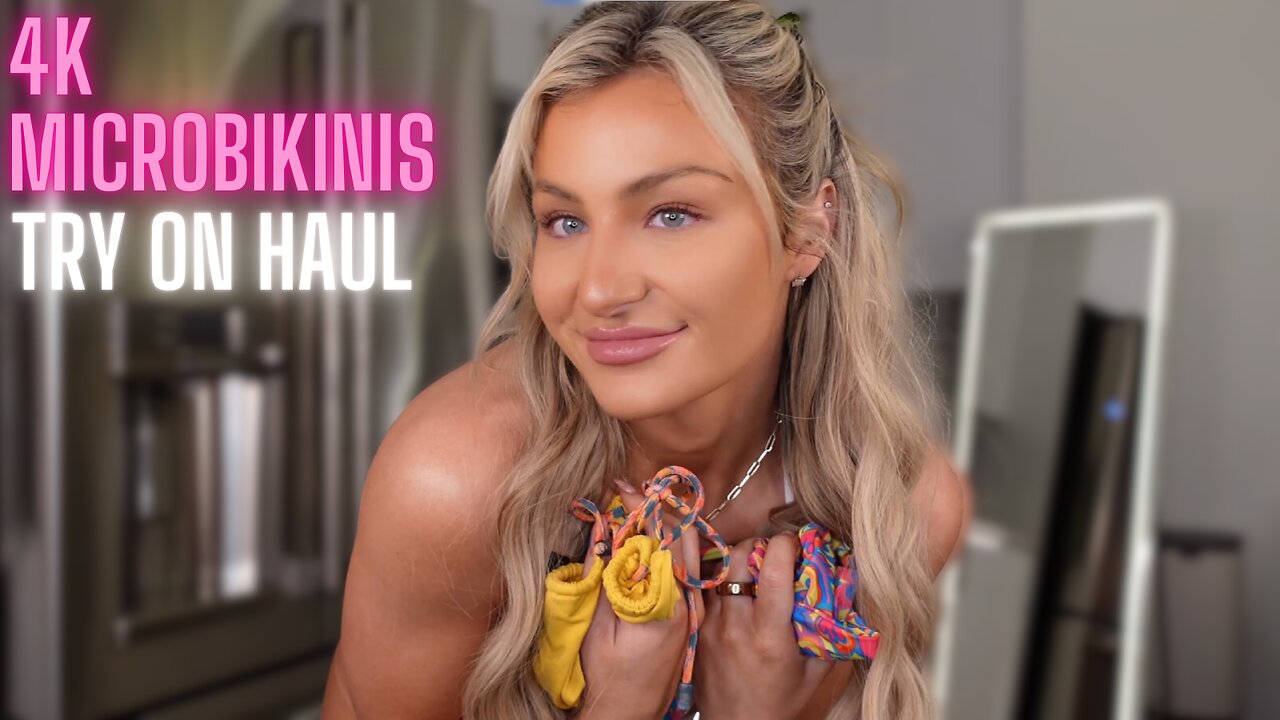 4K MICRO BIKINIS TRY ON HAUL with Mirror View! | TAYLOR SKULLY