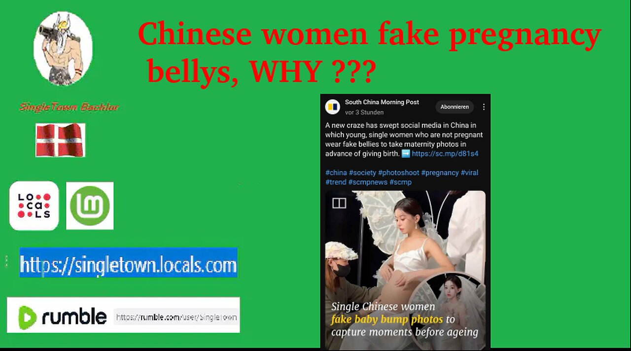 Chenese women take FAKE pictures of them being pregnant , WHY ?