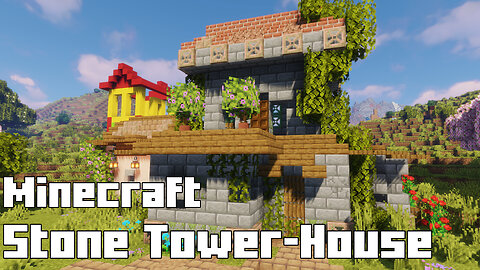 Minecraft Stone Tower House - Majestic Vertical Build Tutorial