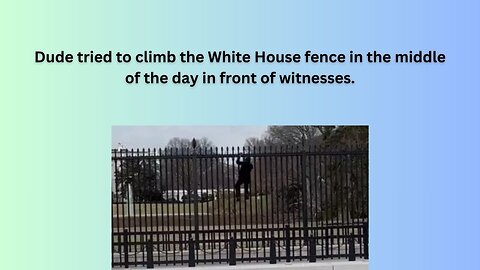 This video of man climbing the White House fence is wild