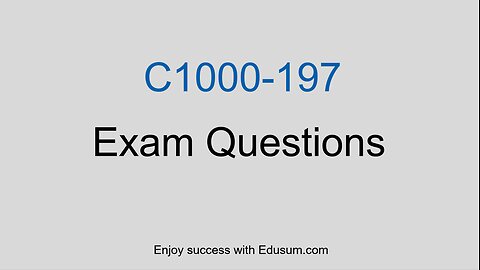 IBM C1000-197 Exam Topics: Quick Guide & Sample Q&A