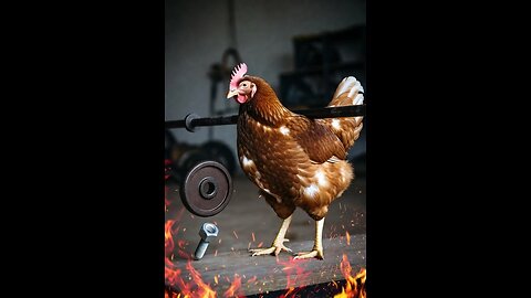 Hen Gym Lift Slip! 🐔💪🤪