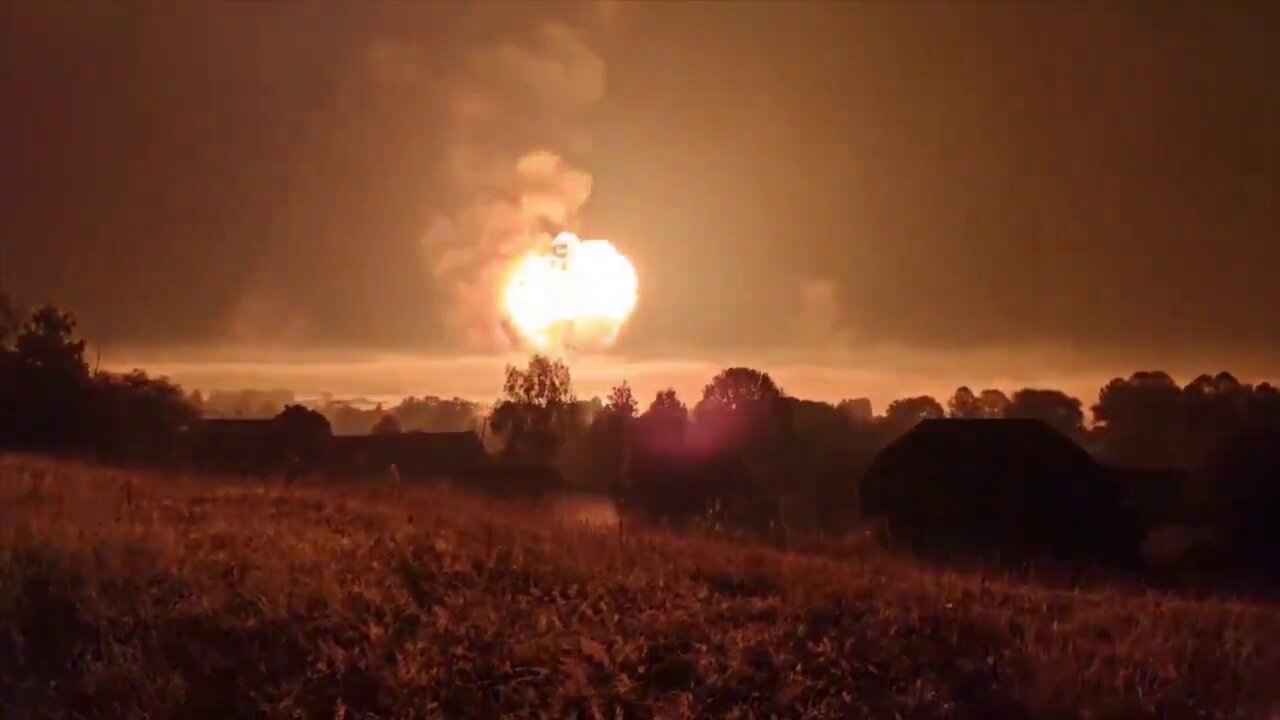 Drone Strike On Arsenal Triggers Biggest Explosion On Russian Soil Of The War