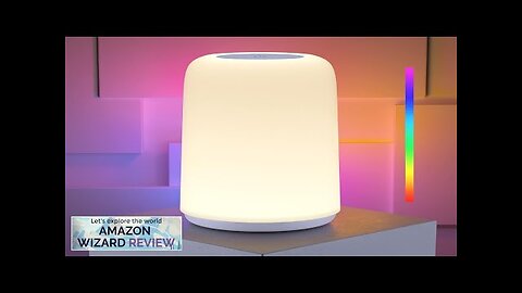 Touch Bedside Table Lamp Sleek Design & RGB Mode 3 Way Dimmable Review