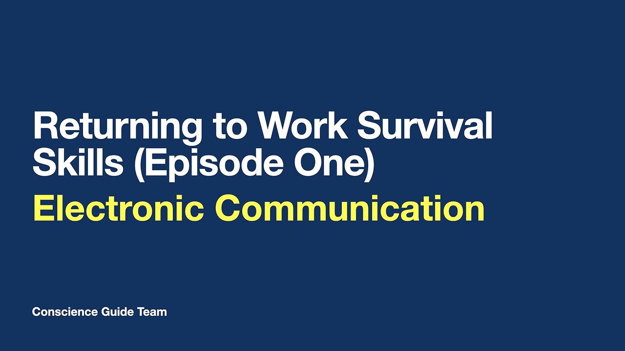 Survival Skills in the Workplace (Episode One)