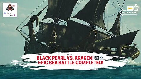 Black Pearl vs. Kraken! 🏴‍☠️💀 Epic Sea Battle Completed! #trending #trend #like #share #gaming #game