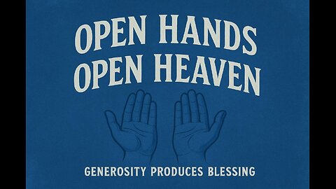 Church Service: Open Hands, Open Heaven