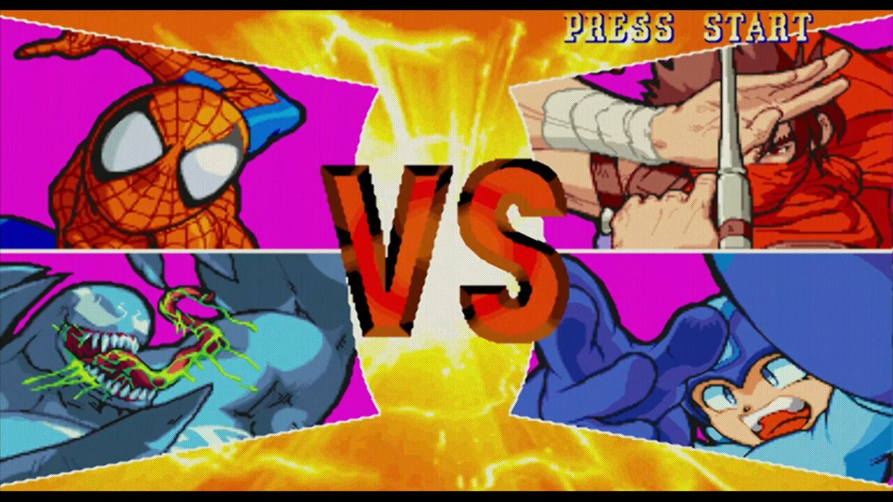 Spiderman + Venom vs Strider Hiryu + Megaman