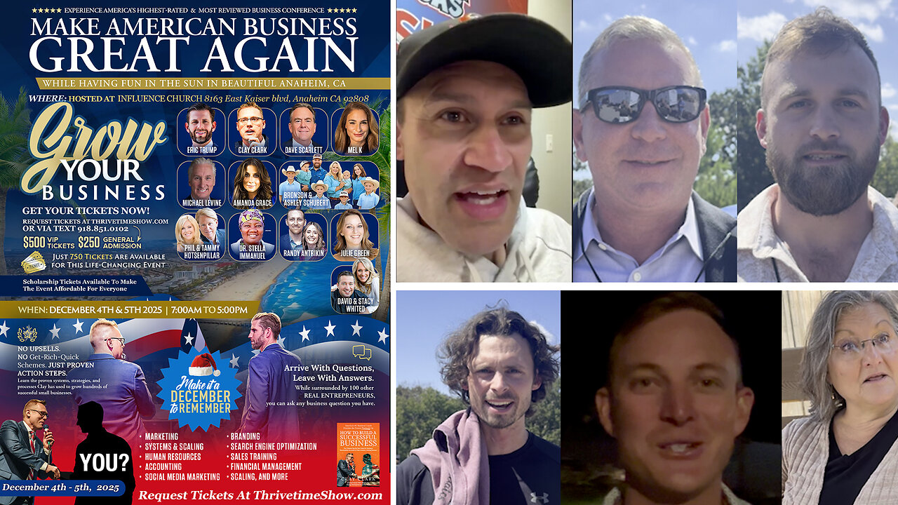 Clay Clark Reviews | "I'm from Jacksonville, Fl. The People, The Energy, The Information. It Will Change Your Life. It Will Change Your Business!" + Join Eric Trump At Clay Clark's Dec. 4-5 ThrivetimeShow.com Business Conf. (Anaheim)