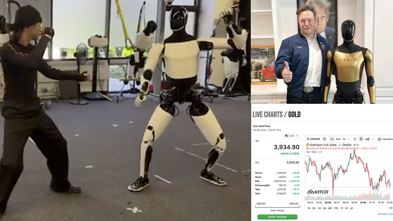 Great Reset | Great Reset Imminent? "Tesla Optimus learning Kung Fu." - Elon Musk (Oct. 4th 2025) + Humanoid Robots to Outnumber Humans? + China to Launch 4 New Gold Hubs In Preparation for Global Reset? $3,934 Gold?