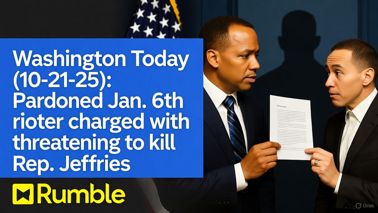 Washington Today (10-21-25): Pardoned Jan. 6th rioter charged with threatening to kill Rep. Jeffries