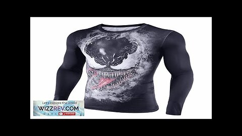 Marvel Venom Black Long Sleeves Compression Fitness T-Shirt Review