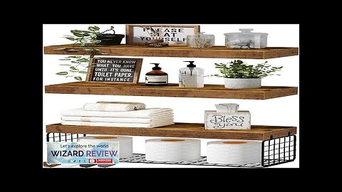 QEEIG Bathroom Shelves Over Toilet Wall Mounted Floating Shelves Farmhouse Shelf Toilet Review