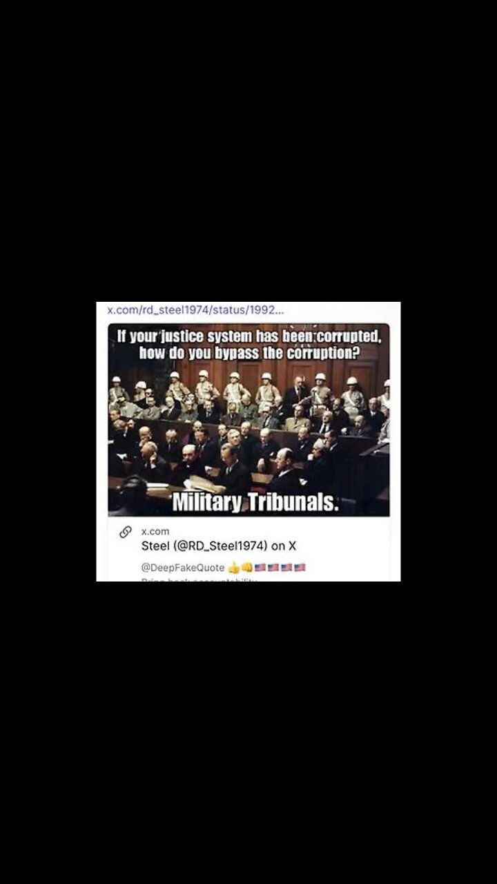 Trump post - Military Tribunals