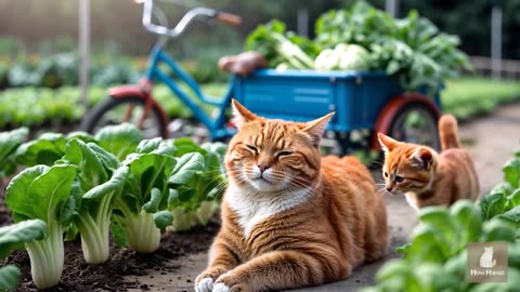 Mama Cat Trims Fur on the Farm and Makes Tiger Hat For Kittens At Home🐾🎩🐯