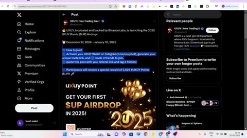 Claim 1000 $UP token ~$500 from Airdrop UXUY Wallet - Raised $10.2M -Backer by BinanceLabs