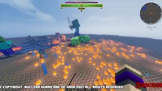Minecraft Mob Battle Zombie titan vs creeper titan rematch