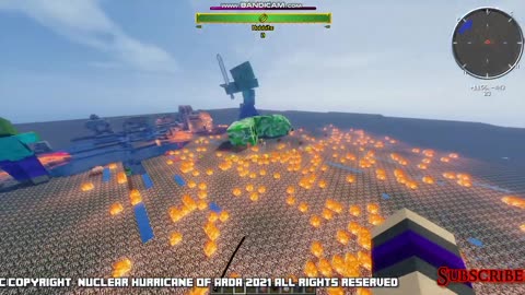 Minecraft Mob Battle Zombie titan vs creeper titan rematch