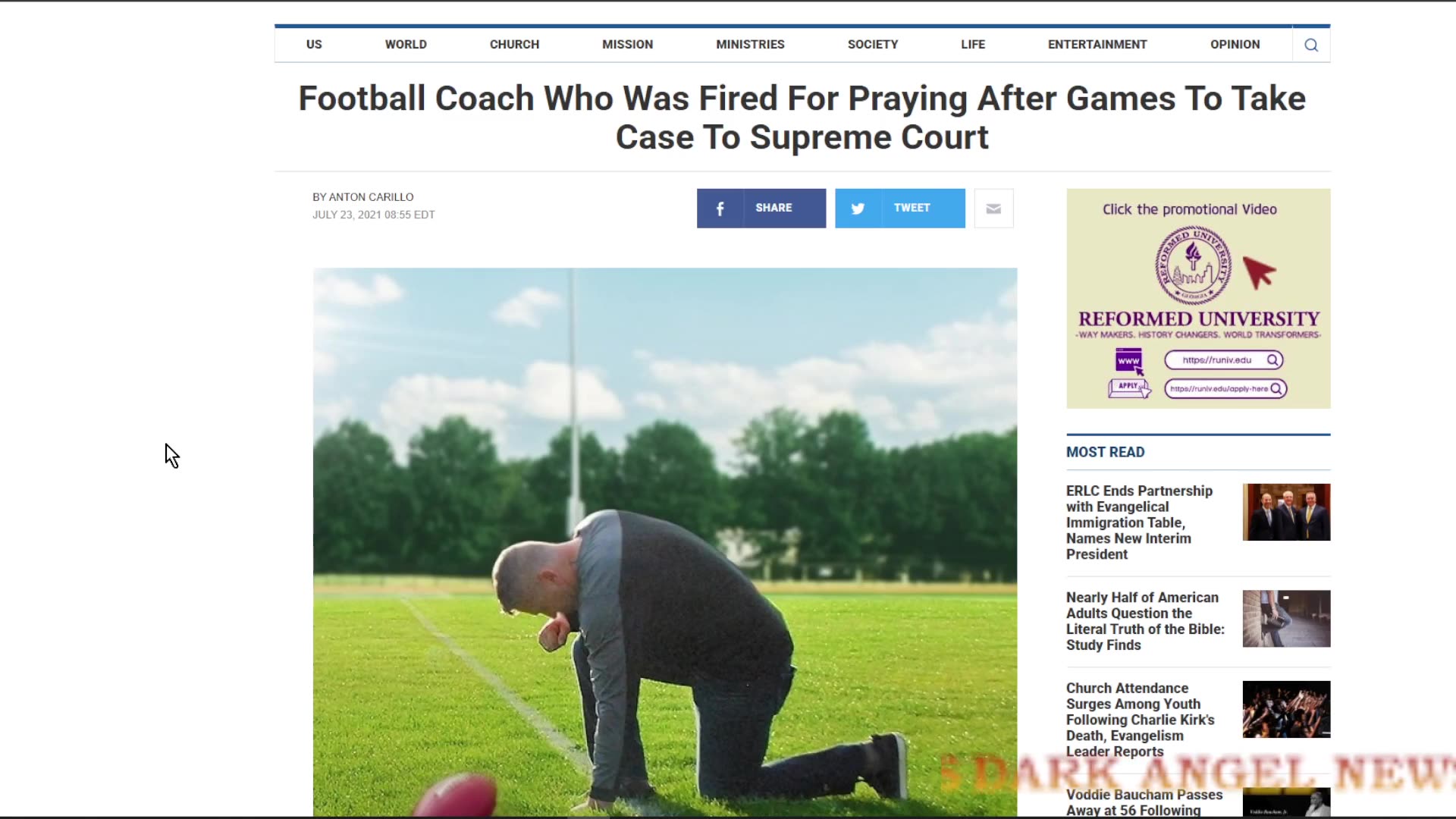 Dark Angel Opinion: Mass Murder in Places of Worship