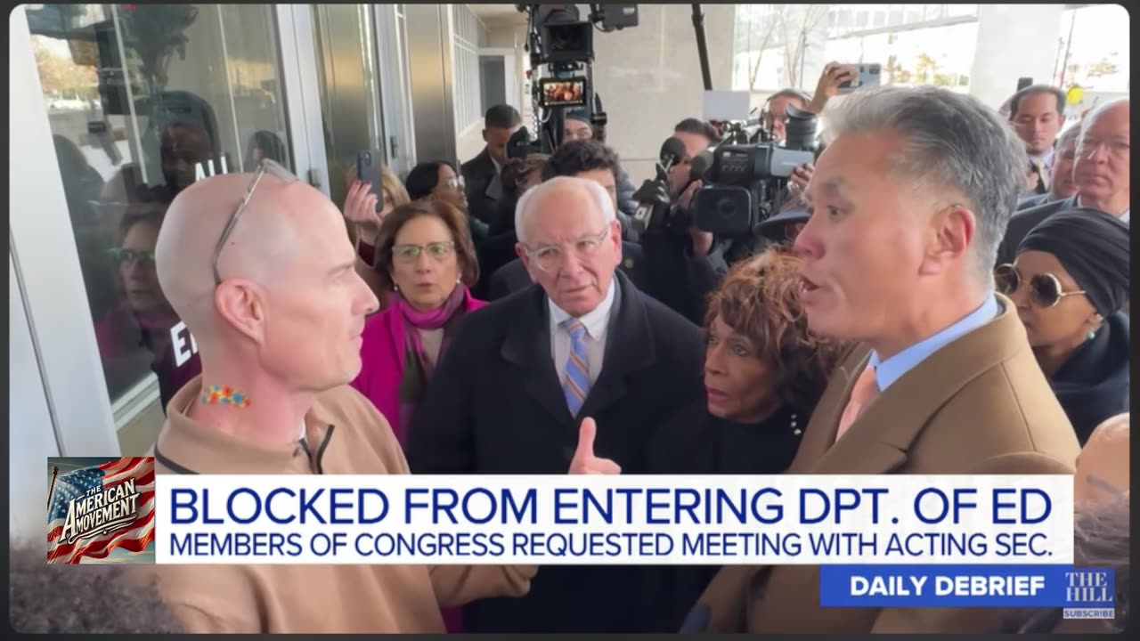 Democrats are blocked from entering the Dept. of Education