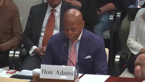 Mayor Eric Adams explains his daily work in the fight against crime at a hearing
