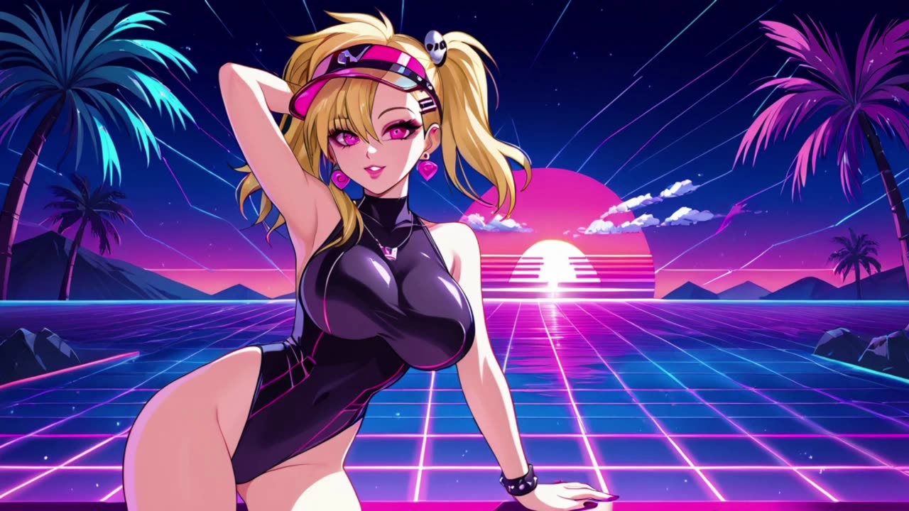 Synthwave Waifu 16