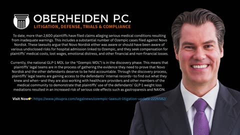 Ozempic Lawsuit Litigation – Latest Update | Oberheiden Law Group