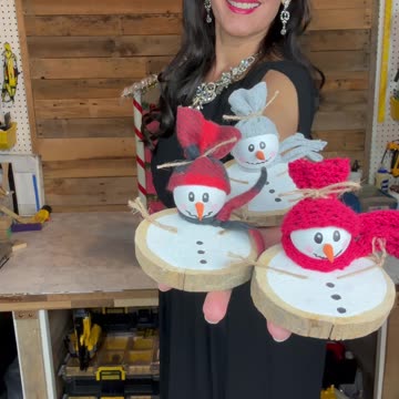 Making Wooden Cookie Snowmen, Christmas Countdown of Nature Crafts Day 22