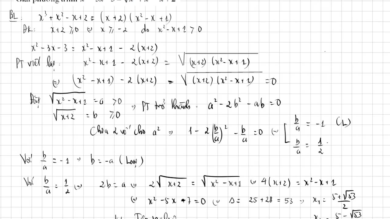 Square root equation - Phương trình chứa căn