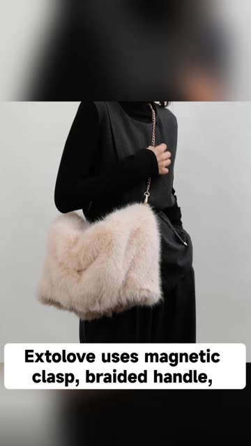 Furry Purse Winter Fluffy Bags for Women Fuzzy