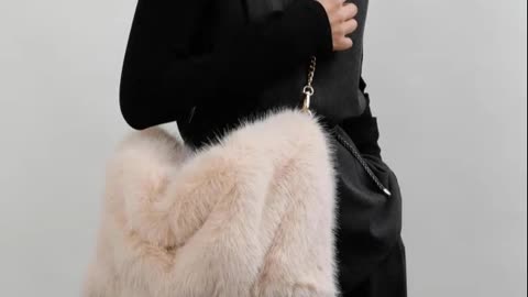 Furry Purse Winter Fluffy Bags for Women Fuzzy