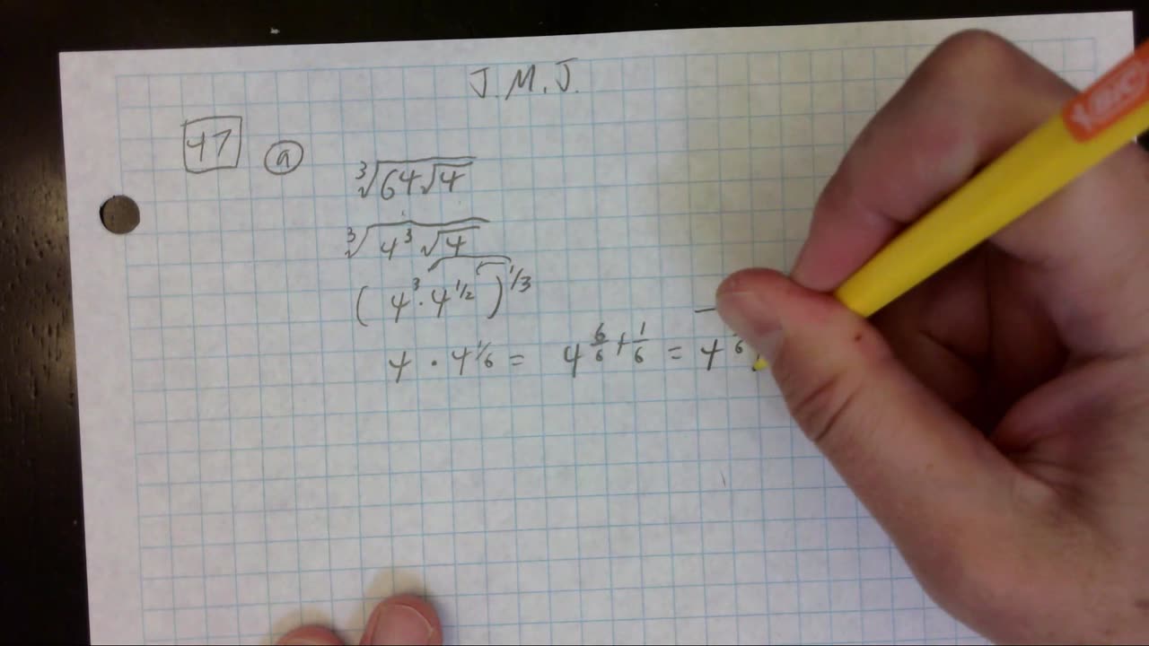 Saxon Algebra 2 Lesson 47 (a)