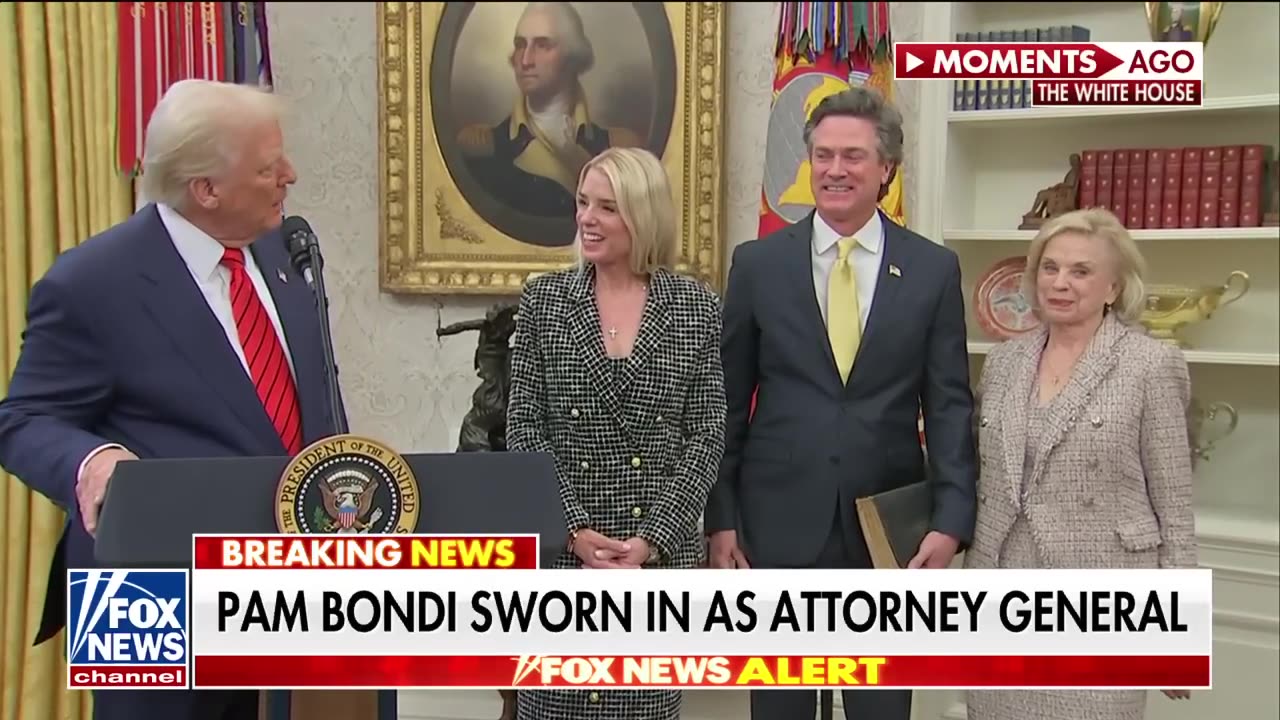 BREAKING_ Pam Bondi sworn in as attorney general