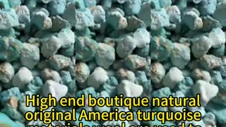 241231-4 High end boutique natural original America turquoise materials wool