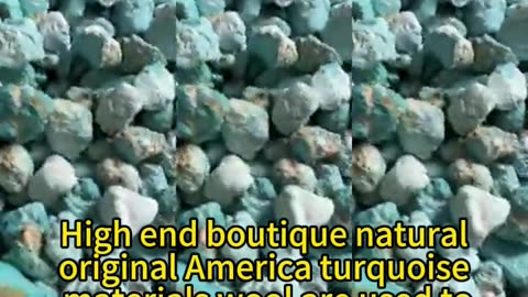 241231-4 High end boutique natural original America turquoise materials wool