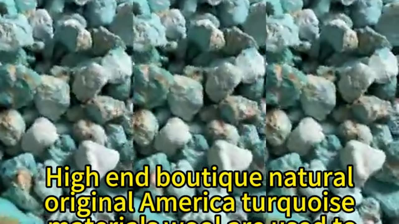 241231-4 High end boutique natural original America turquoise materials wool