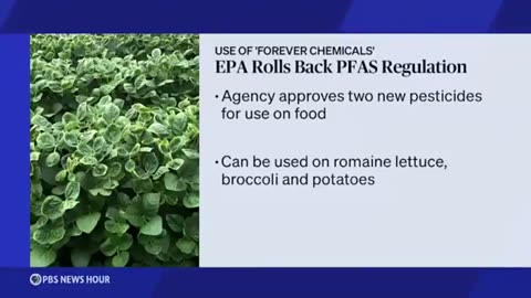 The EPA and FDA have approved spraying toxic PFA's on crops...